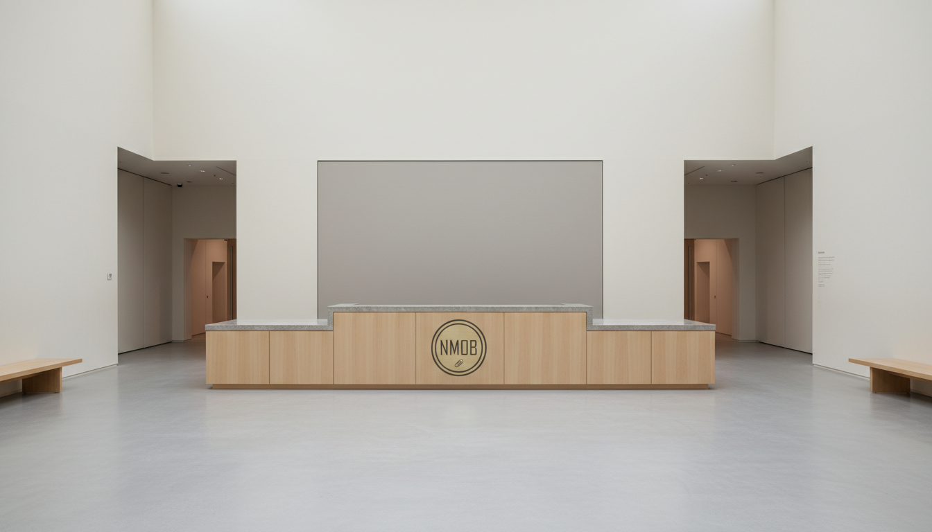 Museum lobby with information desk